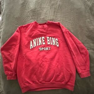Anine Bing Sport Red Tyler Sweatshirt. AUTHENTIC
